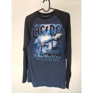(V) AC/DC FOR THOSE ABOUT TO COK WE SALUTE YOU 3/4 Sleeve MEN'S Shirt S